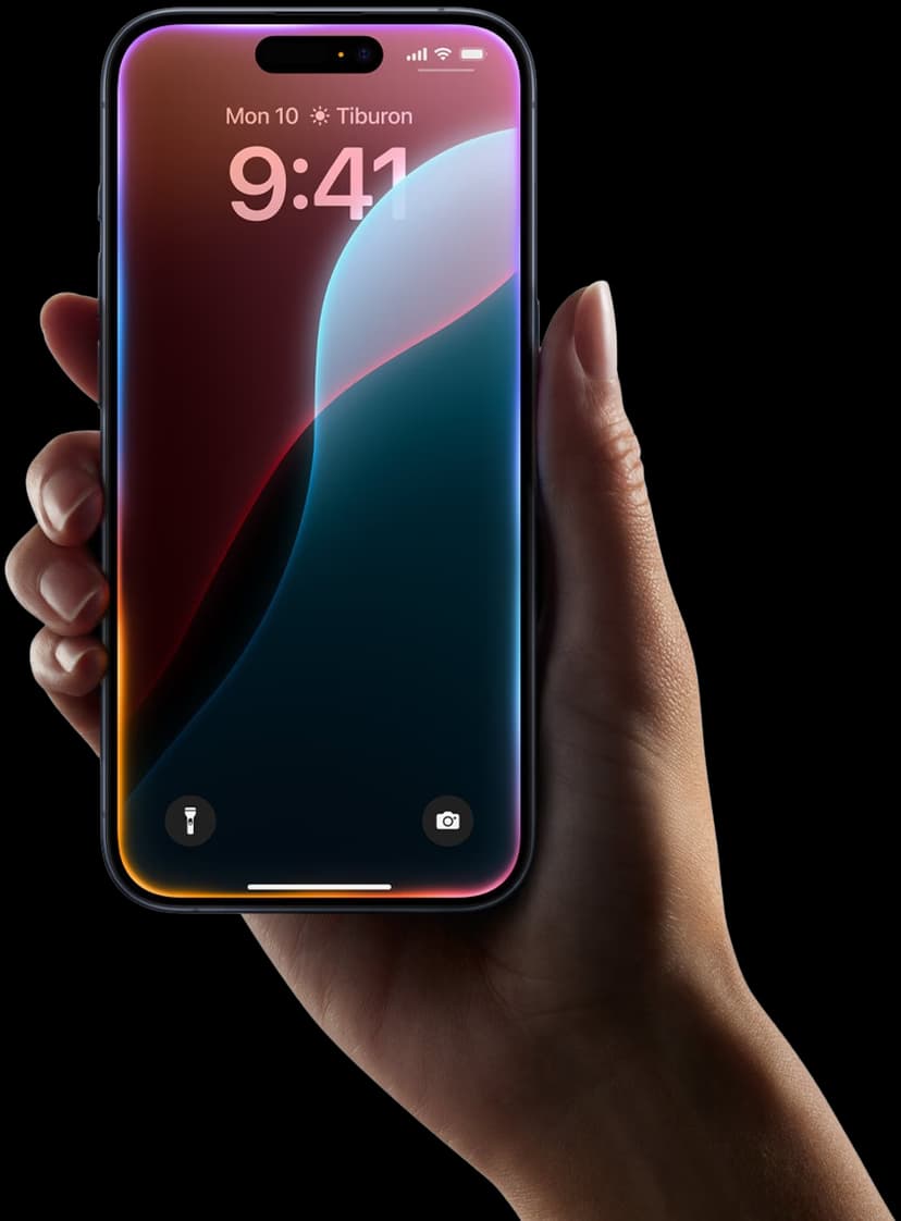 iPhone in hand